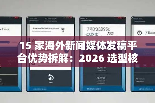 15 家海外新闻媒体发稿平台优势拆解：2026 选型核心指标有哪些？
